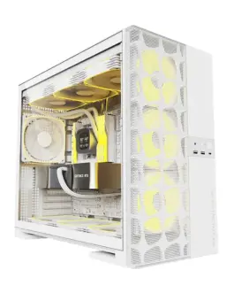 Alternative view of Geometric Future кутия Case EATX - Model 5 Vent White