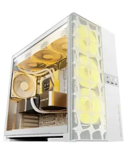 Geometric Future кутия Case EATX - Model 5 Vent White - 5 x 140 mm aRGB fans included