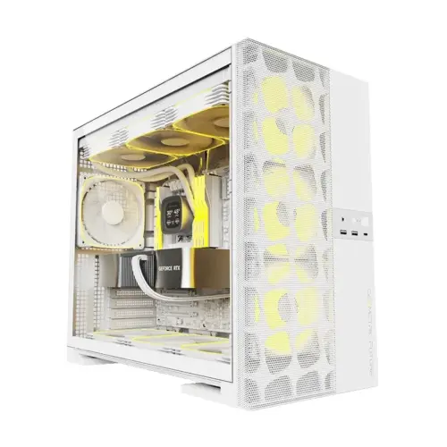 Alternative view of Geometric Future кутия Case EATX - Model 5 Vent White - 5 x 140 mm aRGB fans included