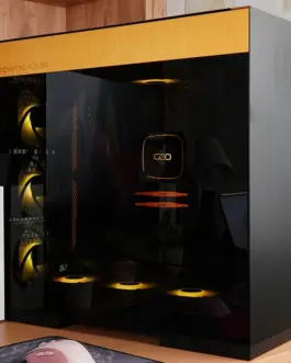 Alternative view of Geometric Future кутия Case EATX - Model 8 Dharma Black/Gold