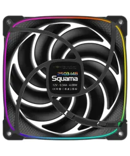 Alternative view of Geometric Future вентилатор Squama 2503B-14, 140mm, ARGB, Black