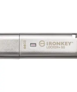 USB памет KINGSTON IronKey Locker+ 50 - 64GB XTS-AES 256-bit