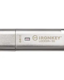 USB памет KINGSTON IronKey Locker+ 50 - 64GB XTS-AES 256-bit