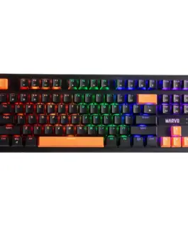 Marvo механична геймърска клавиатура Gaming Mechanical keyboard 87 keys Orange caps TKL -
