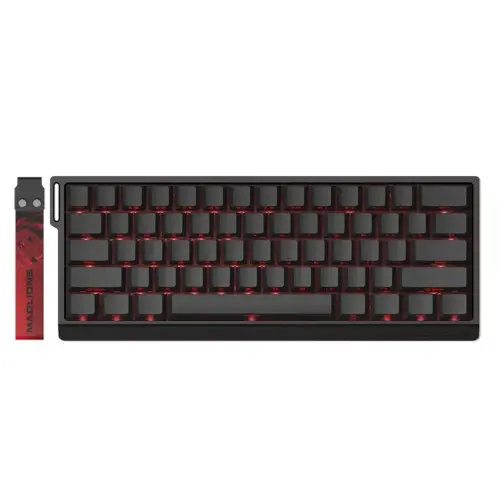 Madlions професионална геймърска механична клавиатура Professional Gaming Mechanical Keyboard MAD 60 PRO - Black 8K Sealed Silver Magnetic