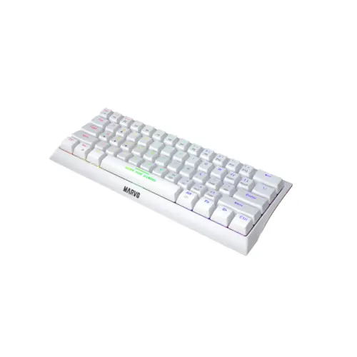 Marvo геймърска клавиатура Gaming Mechanical keyboard 61 keys TKL Hecate 61R WH – KG962G White – RED switches