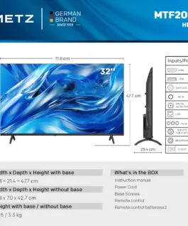METZ Телевизор 32″ LED HD TV 1366×768