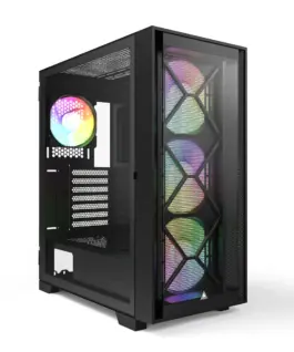 Montech кутия AIR 1000 PREMIUM Mid-tower Case TG 2 Front Panels 4x120mm ARGB Fans Black