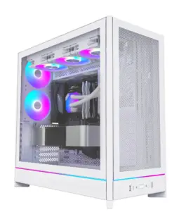 Montech кутия Case ATX - HS01 PRO (W) - 5 x 120 mm ARGB Fans USB-C White