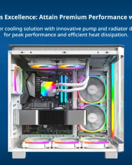 Alternative view of Montech водно охлаждане Hyper Flow ARGB 240, CPU Liquid Cooler, White