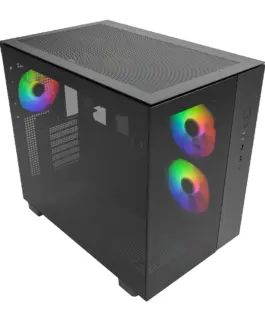Alternative view of Montech кутия KING 65 Pro, Dual Chamber Mid-tower Case, 3 ARGB Fans, Black