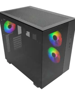 Alternative view of Montech кутия KING 65 Pro, Dual Chamber Mid-tower Case, 3 ARGB Fans, Black