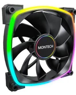 Montech вентилатор RX140 PWM REVERSE Fan 140mm ARGB Black
