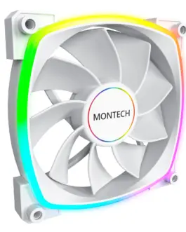 Montech вентилатор RX140 PWM REVERSE Fan 140mm ARGB White