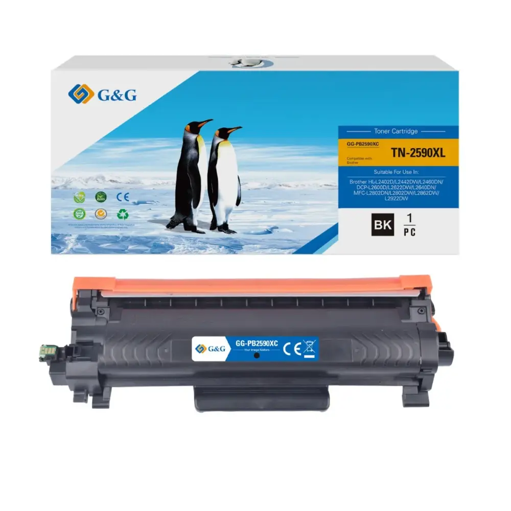 КАСЕТА ЗА BROTHER HL L2400DW/L2402D/L2442DW/L2445DW/L2447DW/L2460DN/L2865DW - TN2590XL (TN-2590XL) - Black - PN NT-PB259