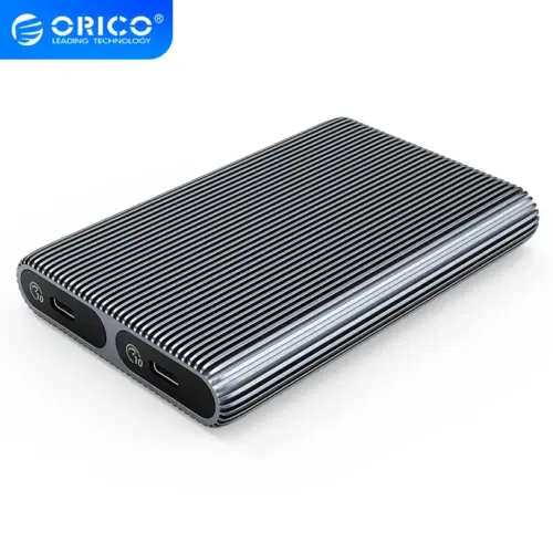 Alternative view of Orico външна кутия за диск Storage - Case - M.2 NVMe Dual-Bay - USB-C 10Gbps, Aluminium - AM2C3-2N-GY