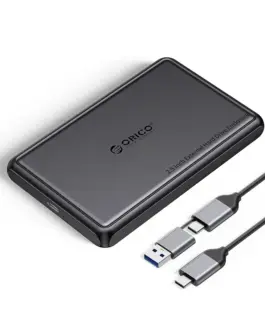 Orico външна кутия за диск Storage - Case - 2.5 inch USB-C/A Black - DDL25-C3-BK