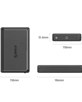 Alternative view of Orico кутия за диск Storage - Case - 3.5 inch USB-A black - DDL35-U3-EU-BK