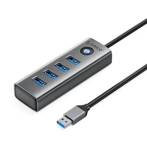 Orico хъб HUB USB3.0 4 port Aluminium Grey - PDD4U-U3-015-GY