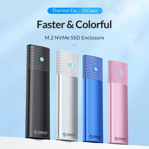 Alternative view of Orico външна кутия за диск Storage - Case - M.2 NVMe M/B key 10 Gbps Blue - PWM2-G2