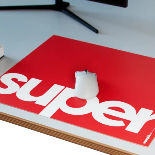 Superglide професионален стъклен геймърски пад за мишка Gaming Glass Mousepad Superglide Pad v2 XL Red – 490 x 420