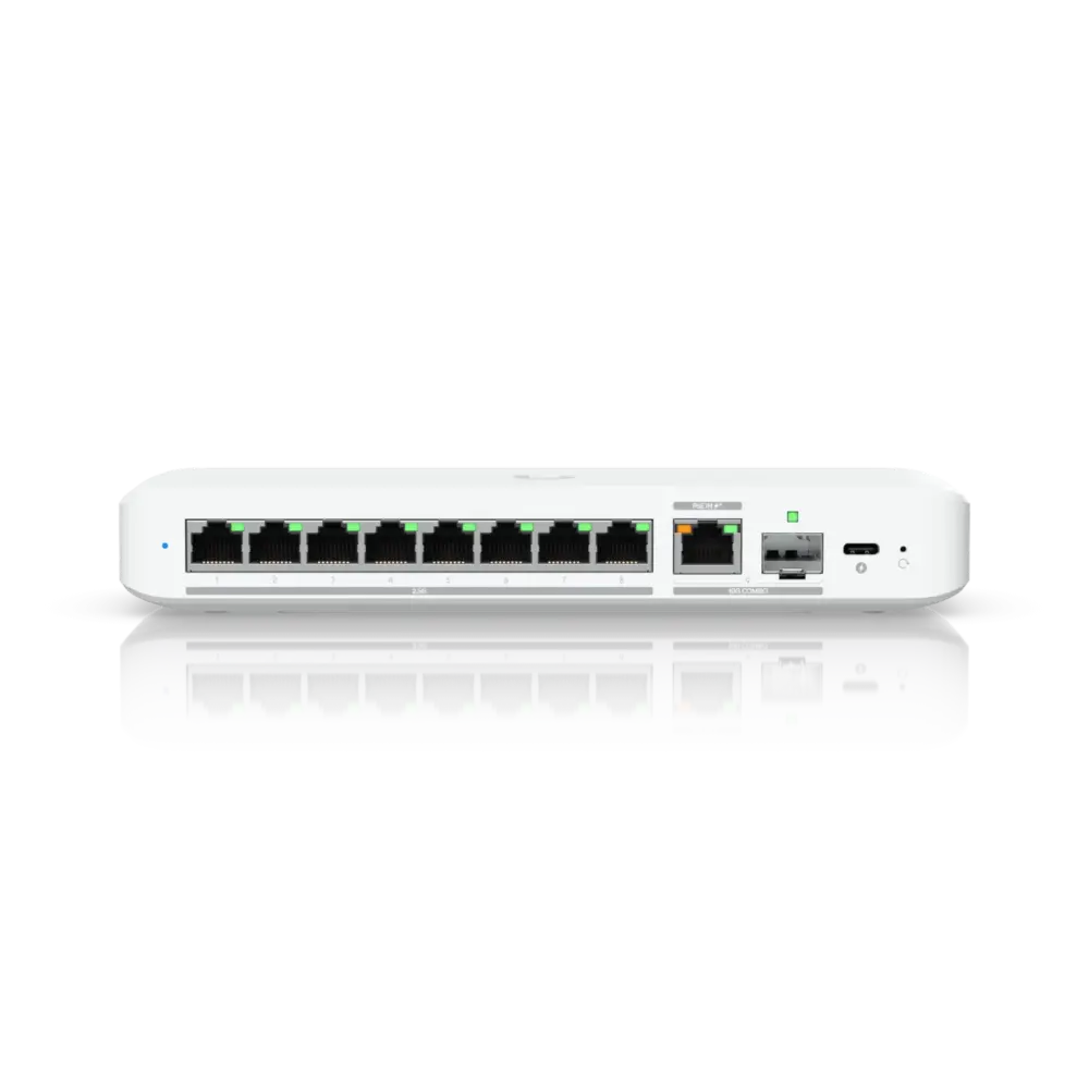 8-портов Gigabit комутатор Ubiquiti UniFi Switch Flex 8 2.5G USW-FLEX-2.5G-8