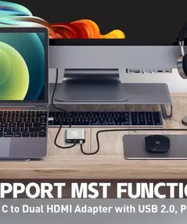 VCom докинг станция Docking Station USB-C 4-in-1 – CU450S – HDMI x 2