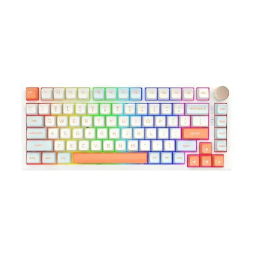 VGN професионална геймърска механична клавиатура Professional Gaming Mechanical Keyboard N75 RGB Jelly Orange - Power Silver Switches