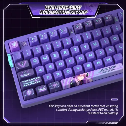 VGN професионална безжична геймърска механична клавиатура Wireless Professional Gaming Mechanical Keyboard – V87 PRO Athena – Aniya Switches