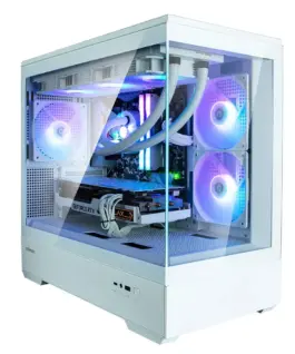 Zalman кутия Case mATX - P30 White - aRGB Tempered Glass