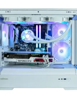 Alternative view of Zalman кутия Case mATX - P30 White - aRGB, Tempered Glass