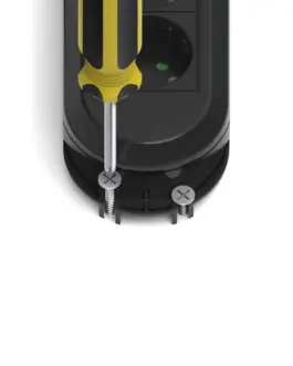 Alternative view of HAMA Разклонител 6 гнезда, 3м, черен, с бутон вкл/изкл, стенен монтаж