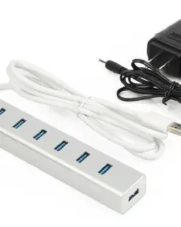 Alternative view of Unitek HUB 7x USB3.0 ALU. WITH POWER SUPLY, Y-3090