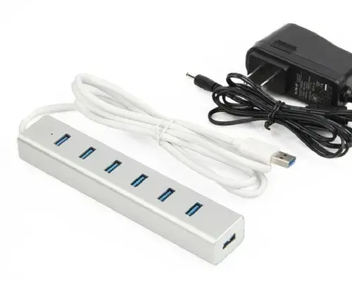 Alternative view of Unitek HUB 7x USB3.0 ALU. WITH POWER SUPLY, Y-3090