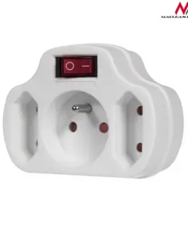 Maclean Current triple socket with a switch Energy MCE142