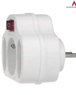 Alternative view of Maclean Current triple socket with a switch Energy MCE142