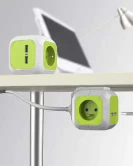 Alternative view of GreenBlue MagicCube quad current socket, 2 usb inputs 1,4m GB118