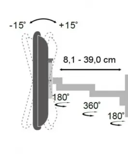 Alternative view of Techly Wall mount LCD / LED 13-30 inch double arm, черен