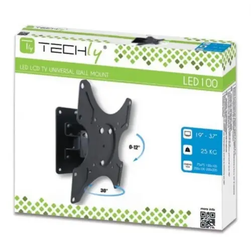 Alternative view of Techly Wall mount for TV LCD/LED/PDP 19-37inch 25kg черен