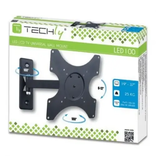 Alternative view of Techly Wall mount LCD/LED 19-37 inch черен, 25kg