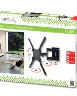 Alternative view of Techly Wall mount LCD/LED 23-55 double arm, 45kg, черен