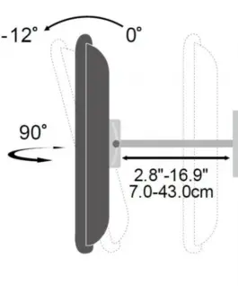 Techly Wall mount for LCD/LED 42-70 inches adjustable