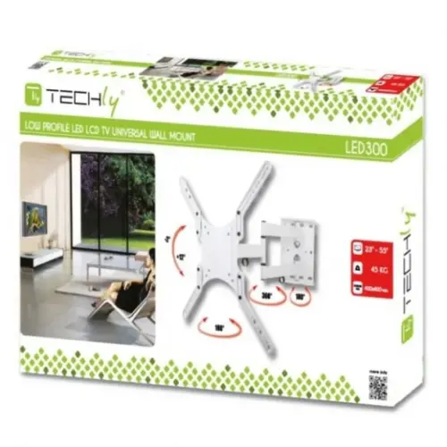 Alternative view of Techly Holder for LCD/LED 23-55inch regulation бял