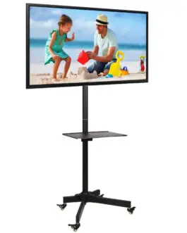 Alternative view of Techly Mobile stand LCD/LED 23-55 inches adjustable with shelf, черен