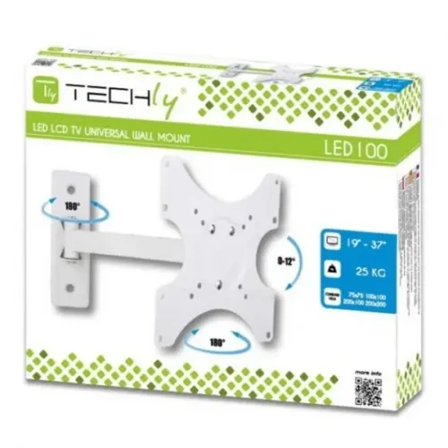 Alternative view of Techly Wall mount for TV LCD/L ED swivel 19-37inch 25kg