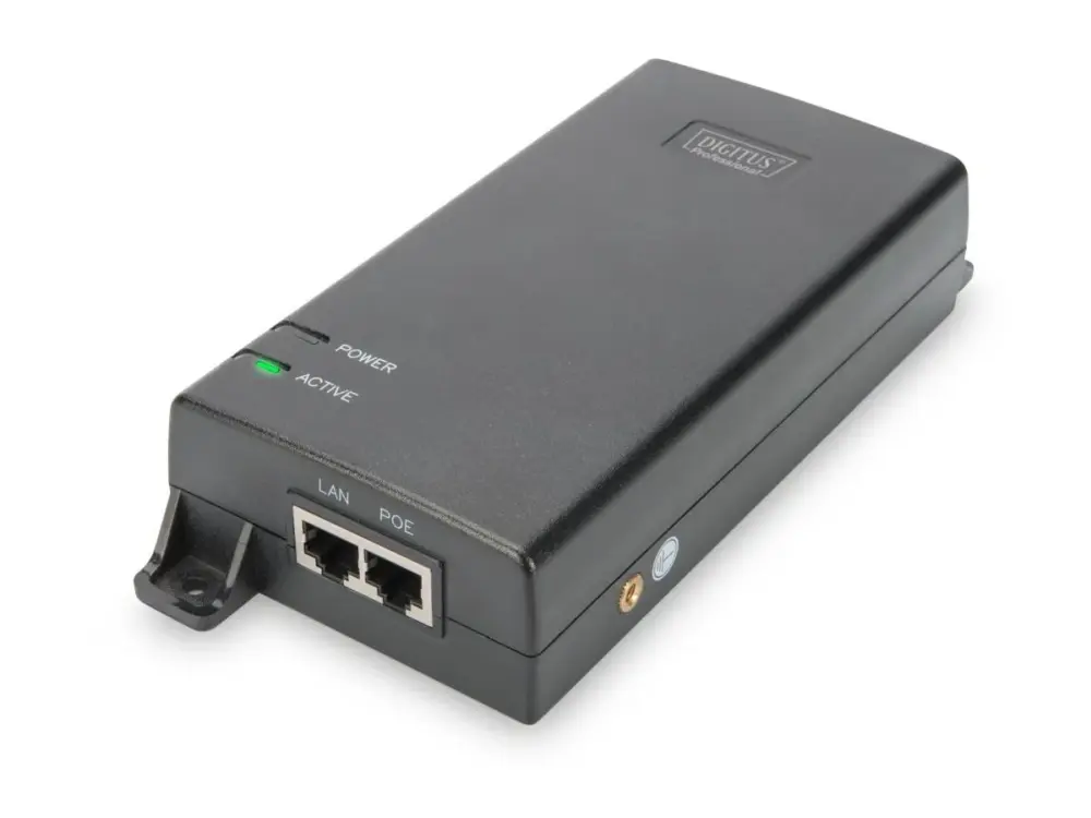 Digitus адаптер PoE+ 802.3at max. 55V 60W Gigabit 10/100/1000Mbps active