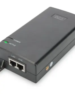 Digitus адаптер PoE+ 802.3at max. 55V 60W Gigabit 10/100/1000Mbps active