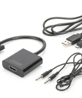 Digitus VGA-HDMI конвертор FHD audio 3.5mm