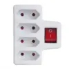 Maclean Electric socket x4 with switch MCE217