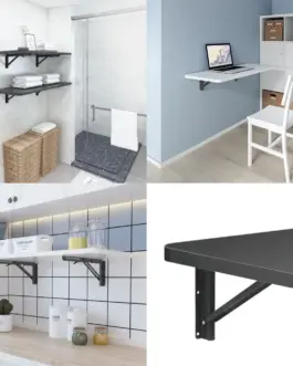 Alternative view of Maclean Wall-Mounted Folding Shelf Bracket MC-876